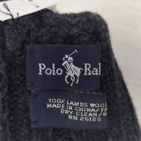 ポロラルフローレン POLO RALPH LAUREN ポニー刺繍 ケーブル編み ウール ビーニー ニットキャップ メンズ