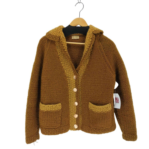 mother 貝ボタン ショールカラー ウールカーディガン ハンドメイド レディース