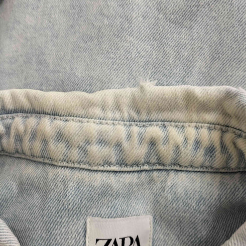 ザラ ZARA ダメージデニムウエスタンシャツ メンズ JPN:XL