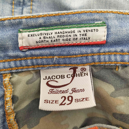 ヤコブコーエン JACOB COHEN イタリア製 RARE LUXURY DENIM リネン混 ダメージ リペア 加工 デニム ショーツ メンズ 29