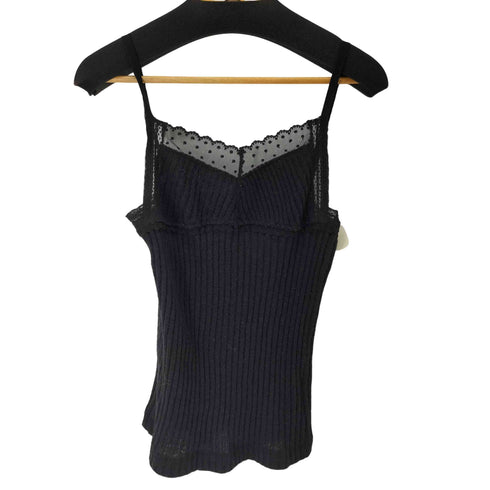 トリココムデギャルソン tricot COMME des GARCONS 06AW AD2006 ウール100% レースドッキングニットビスチェ レディース JPN:M