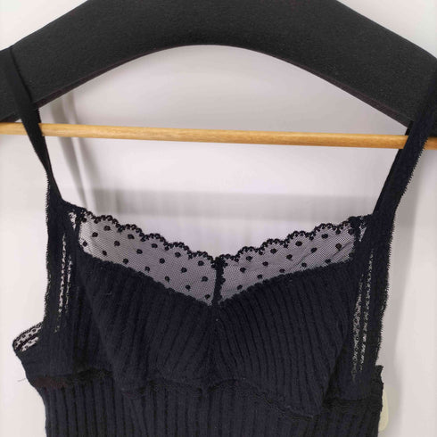 トリココムデギャルソン tricot COMME des GARCONS 06AW AD2006 ウール100% レースドッキングニットビスチェ レディース JPN:M