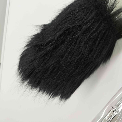 BLACK...X ファードッキングオーバーサイズクリアダッフルコート PVC レディース FREE