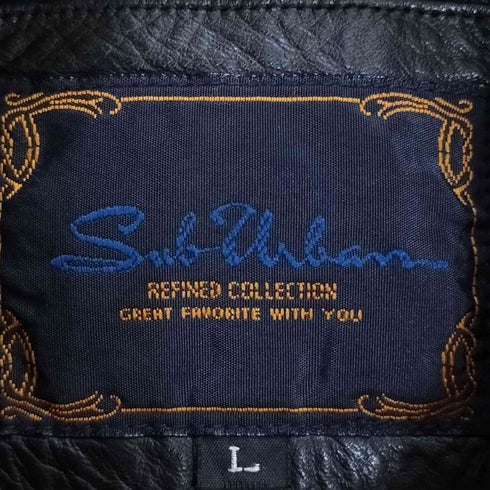 Sub urban 裏キルティング カウレザー ハーフコート メンズ import:L