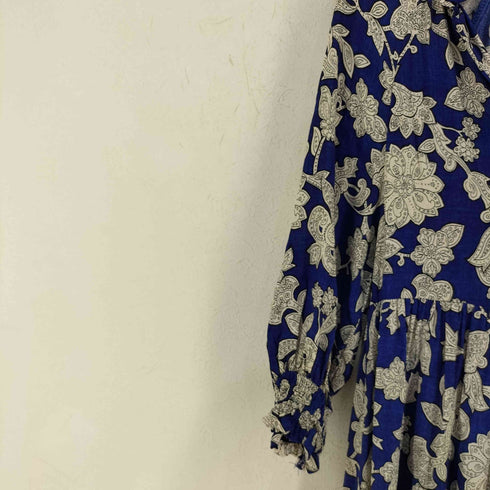 ザラ ZARA フラワープリント ギャザーワンピース レディース import:XS
