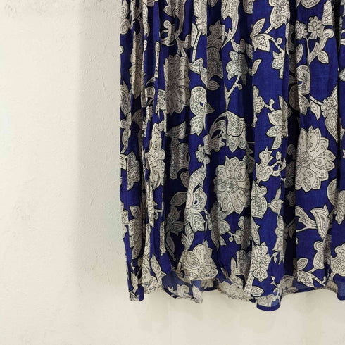 ザラ ZARA フラワープリント ギャザーワンピース レディース import:XS