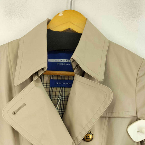 バーバリーブルーレーベル BURBERRY BLUE LABEL トレンチハーフコート 裏地ノバチェック レディース JPN:38