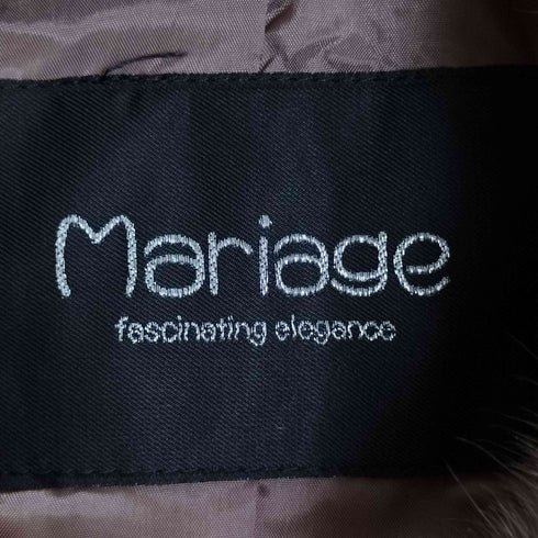 mariage ミンクファー アルパカ ウール コート レディース M-L