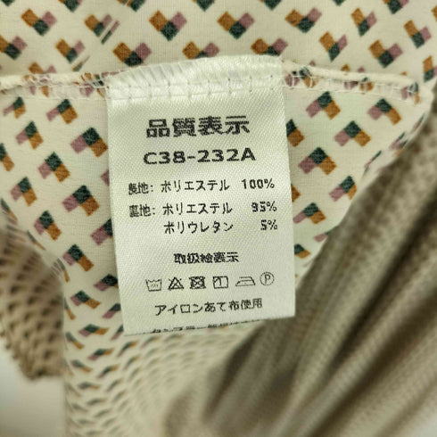 総柄マキシプリーツワンピース レディース