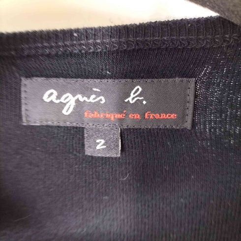 アニエスベー agnes b. スナップボタンクルーネックS/Sカーディガン レディース JPN:2