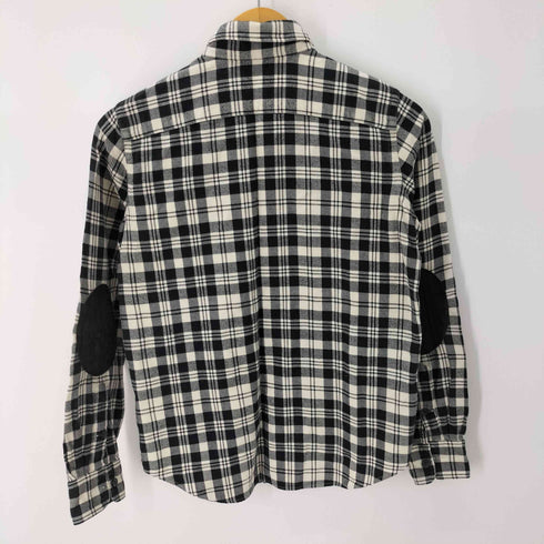 ラルフローレン RALPH LAUREN ダブルポケットL/Sフランネルチェックシャツ エルボーパッチ レディース US:4