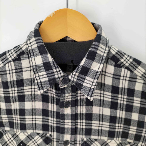 ラルフローレン RALPH LAUREN ダブルポケットL/Sフランネルチェックシャツ エルボーパッチ レディース US:4
