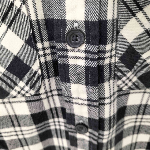 ラルフローレン RALPH LAUREN ダブルポケットL/Sフランネルチェックシャツ エルボーパッチ レディース US:4