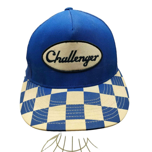 チャレンジャー CHALLENGER 00S ツバ チェッカー アイコンロゴ メッシュ キャップ トラッカー メンズ