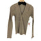 ポールカ PAULE KA MADE IN ITALY シルクリブ切替 メリノウール タイトカーディガン レディース import:M
