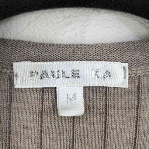 ポールカ PAULE KA MADE IN ITALY シルクリブ切替 メリノウール タイトカーディガン レディース import:M