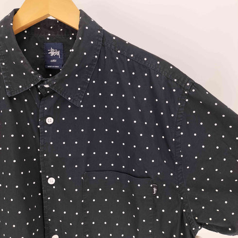 ステューシー Stussy Dot S/S Shirt ドット レギュラーカラー シャツ メンズ import:XL