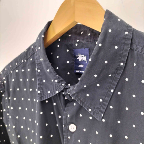 ステューシー Stussy Dot S/S Shirt ドット レギュラーカラー シャツ メンズ import:XL
