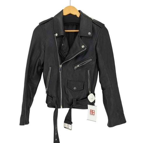 ザラ ウーマン ZARA WOMAN 羊革 ダブルライダースジャケット レディース import:S