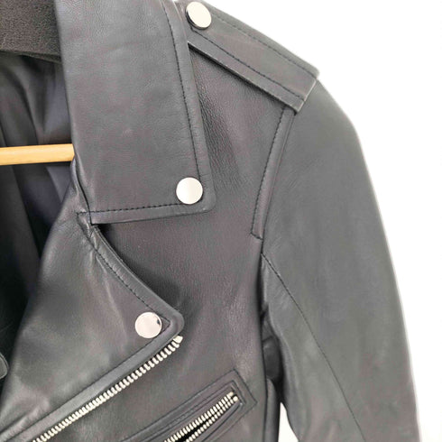 ザラ ウーマン ZARA WOMAN 羊革 ダブルライダースジャケット レディース import:S