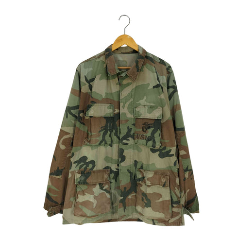 ユーエスアーミー U.S. ARMY USMC ウッドランドカモ コンバットジャケット BDUジャケット メンズ MEDIUM-LONG