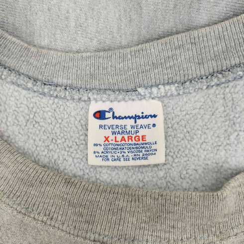 チャンピオン Champion 80S USA製 トリコタグ REVERSE WEAVE Samford 刺繍 スウェット Tシャツ メンズ import:XL