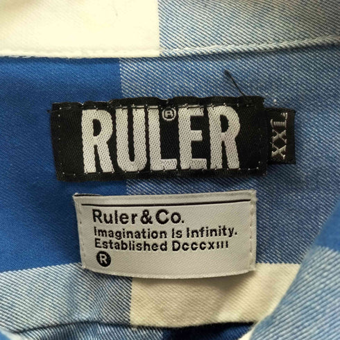ルーラー RULER ギンガムチェックシャツ メンズ JPN:XL
