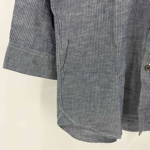 チャップスラルフローレン CHAPS RALPH LAUREN 90S ストライプ柄 七分丈 ワークシャツ メンズ JPN:L