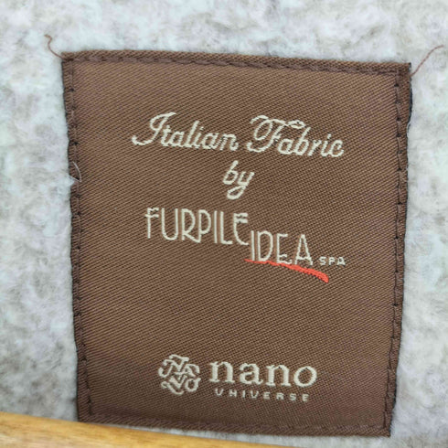 ナノユニバース NANO universe イタリアファブリック ウール ボアノーカラーコート レディース FREE