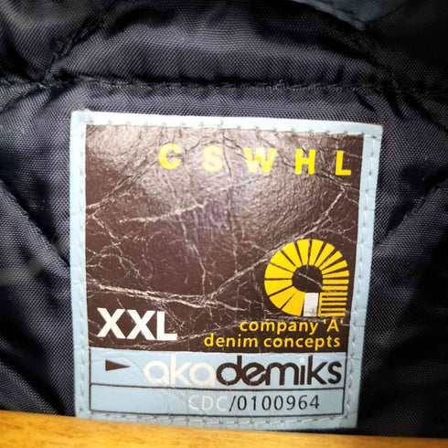 アカデミクス akademiks ナイロンキルティング ジップアップブルゾン メンズ XXL