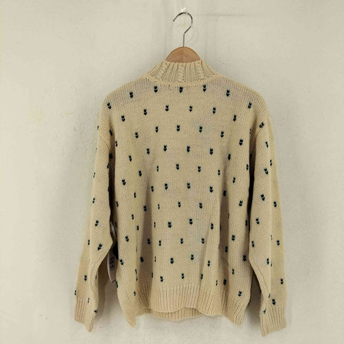 ノーティカ NAUTICA 90s MADE IN HONG KONG 雉 デザイン モックネックウールニット バーズアイ メンズ import:M