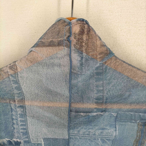 ザラ ZARA デニム転写 パッチワークチュールワンピース レディース import:S