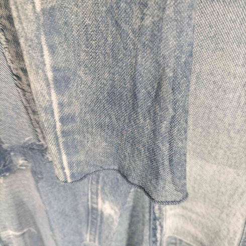 ザラ ZARA デニム転写 パッチワークチュールワンピース レディース import:S