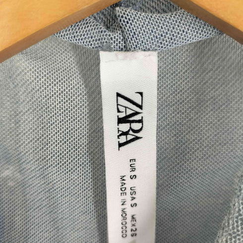 ザラ ZARA デニム転写 パッチワークチュールワンピース レディース import:S