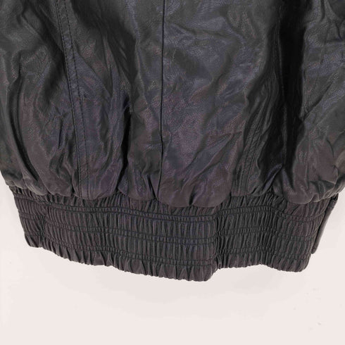 LULUSWINGS フェイクレザー スナップ ジップアップジャケット レディース import:S