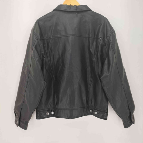 ザラ ZARA フェイクレザー トラッカージャケット メンズ USA L