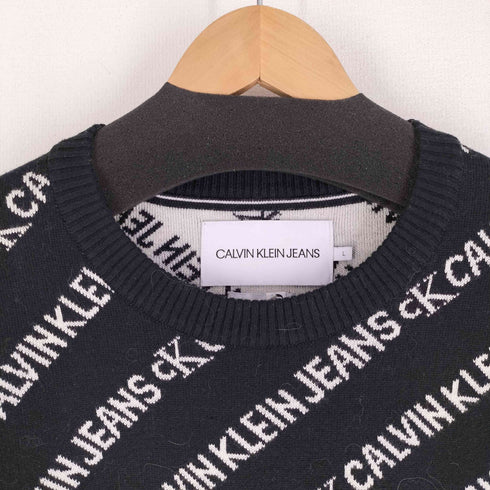 カルバンクラインジーンズ Calvin Klein Jeans A- INSTITUTIONAL ボックス AOP セーター メンズ import:L