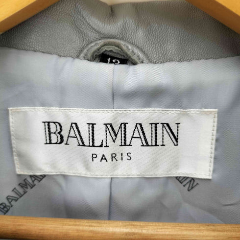 バルマン BALMAIN レザーテーラードジャケット レディース JPN:13号