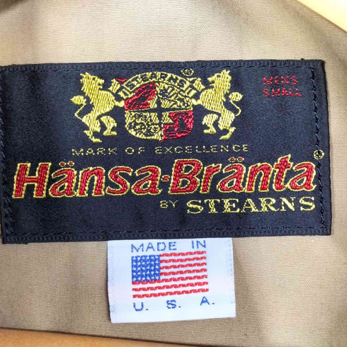 HANSA BRANTA 80-90S USA製 迷彩カモ フーデッド ジップアップジャケット メンズ