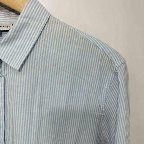 トミーヒルフィガー TOMMY HILFIGER Pames Frill Long Sleeve Striped Blouse レディース 6