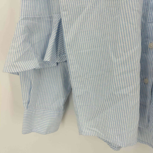 トミーヒルフィガー TOMMY HILFIGER Pames Frill Long Sleeve Striped Blouse レディース 6