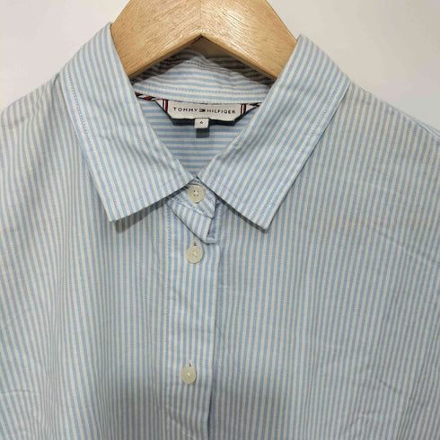 トミーヒルフィガー TOMMY HILFIGER Pames Frill Long Sleeve Striped Blouse レディース 6
