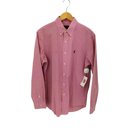 ラルフローレン RALPH LAUREN CLASSIC FIT ポニー刺繍 ギンガムチェック B.D L/S シャツ メンズ import:M