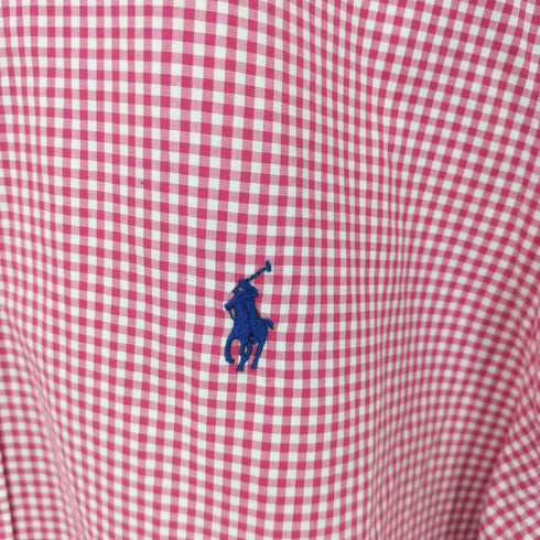 ラルフローレン RALPH LAUREN CLASSIC FIT ポニー刺繍 ギンガムチェック B.D L/S シャツ メンズ import:M