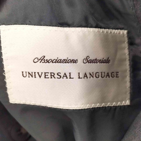 ユニバーサルランゲージ UNIVERSAL LANGUAGE 17SS REDA社製 生地ATTO シャドーチェック柄 3B スーツセットアップ メンズ 46