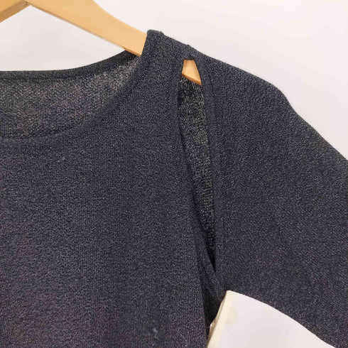 ソレイス SOLACE ショルダーカットオープンニットトップス レディース FREE