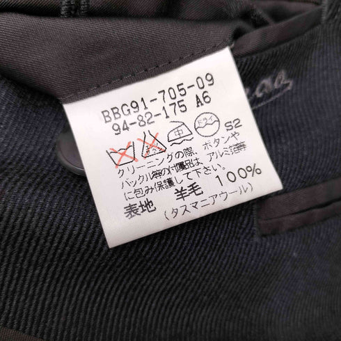 バーバリーロンドン BURBERRY LONDON タスマニアウール 銀ボタン ダブルブレスト テーラードジャケット メンズ 94-82-175