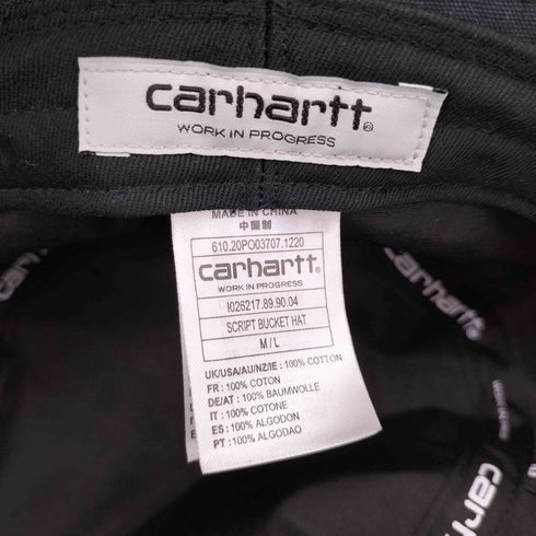 カーハートワークインプログレス Carhartt WIP SCRIPT BUCKET HAT メンズ M/L
