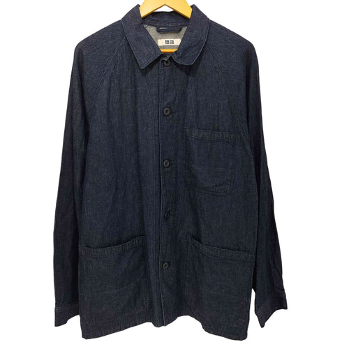 ユニクロ UNIQLO 2023SS コットンリネン ユーティリティデニムジャケット メンズ JPN:XL