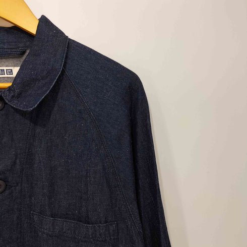 ユニクロ UNIQLO 2023SS コットンリネン ユーティリティデニムジャケット メンズ JPN:XL